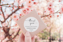 Load image into Gallery viewer, Minimalist Thank You Wedding Favour Stickers
