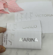 Load image into Gallery viewer, Wedding Chocolate Wrappers - Foil Guest Names
