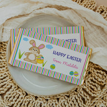 Load image into Gallery viewer, Personalised Easter Bunny Chocolate Bar Wrapper Sticker
