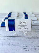 Load image into Gallery viewer, Elegant Blue and White Wedding Chocolate Bars
