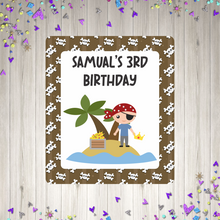 Load image into Gallery viewer, Pirate 2 Birthday Party Pop Top Stickers
