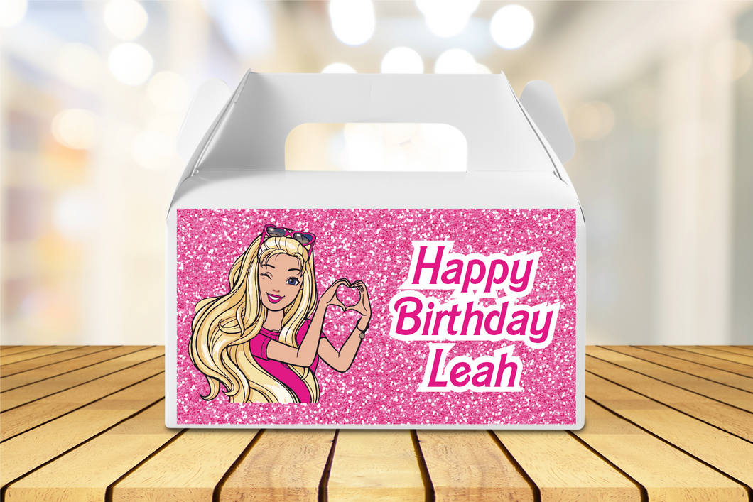 Barbie Gable Box Birthday Party Stickers