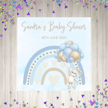 Load image into Gallery viewer, Blue Rabbit Baby Shower Stickers
