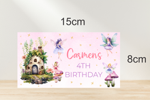 Load image into Gallery viewer, Fairies Gable Box Birthday Party Stickers
