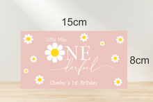 Load image into Gallery viewer, Little Miss Onederful Daisy&#39;s Gable Box Birthday Party Stickers
