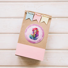 Load image into Gallery viewer, Pink Mermaid Birthday Stickers
