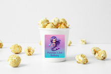 Load image into Gallery viewer, Purple Mermaid Birthday Party Pop Top Stickers
