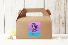 Load image into Gallery viewer, Purple Mermaid Birthday Party Pop Top Stickers
