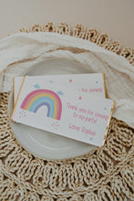 Load image into Gallery viewer, Personalised Pastel Rainbow Chocolate Bar Wrapper Sticker
