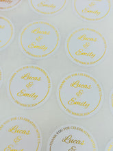 Load image into Gallery viewer, Wedding Stickers Foil - Thank You Round
