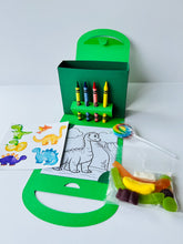 Load image into Gallery viewer, Dinosaur Colouring Suitcase Favour Box
