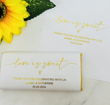 Load image into Gallery viewer, Wedding Chocolate Wrappers - Foil Love is Sweet
