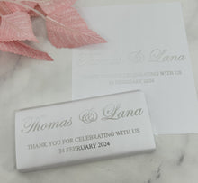 Load image into Gallery viewer, Wedding Chocolate Wrappers - Foil Bride and Groom

