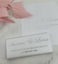 Load image into Gallery viewer, Wedding Chocolate Wrappers - Foil Bride and Groom
