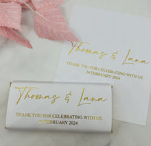 Load image into Gallery viewer, Wedding Chocolate Wrappers - Foil Bride and Groom 2
