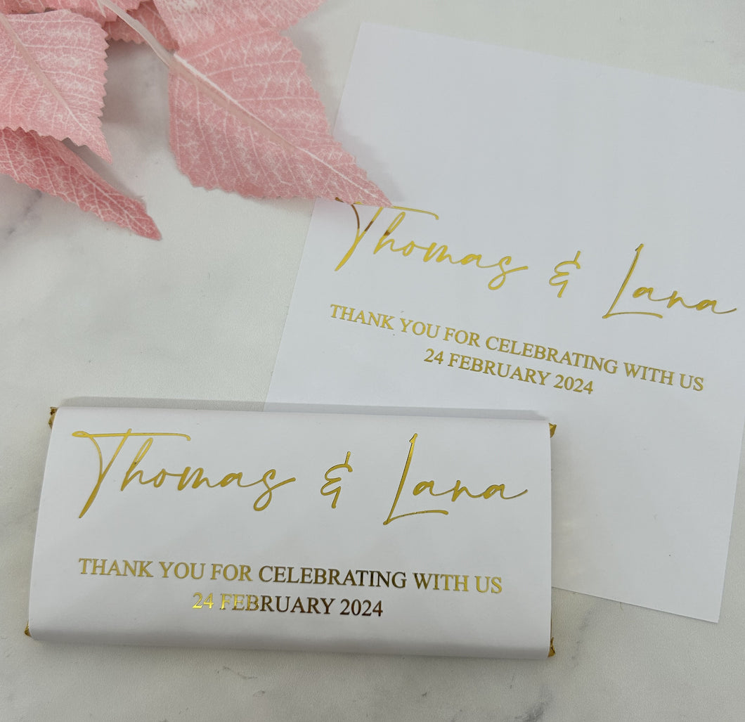 Wedding Chocolate Wrappers - Foil Bride and Groom 2