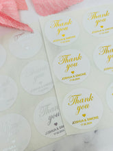 Load image into Gallery viewer, Wedding Stickers Foil - Thank You
