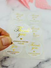 Load image into Gallery viewer, Wedding Stickers Foil - Thank You
