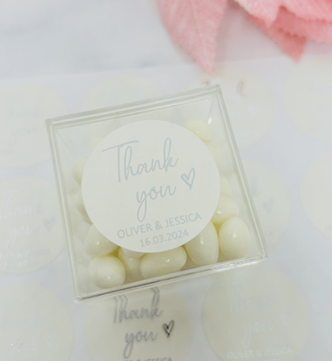 Wedding Stickers Foil - Thank You 3