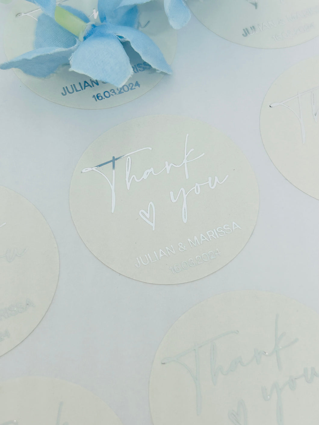Wedding Stickers Foil - Thank You 4
