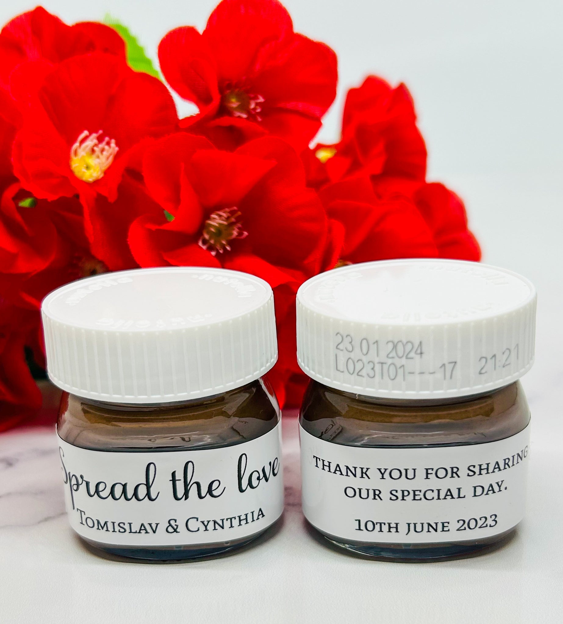 32 personalised personalized Mini Nutella labels favours / wedding /  communion / baby shower DIGITAL
