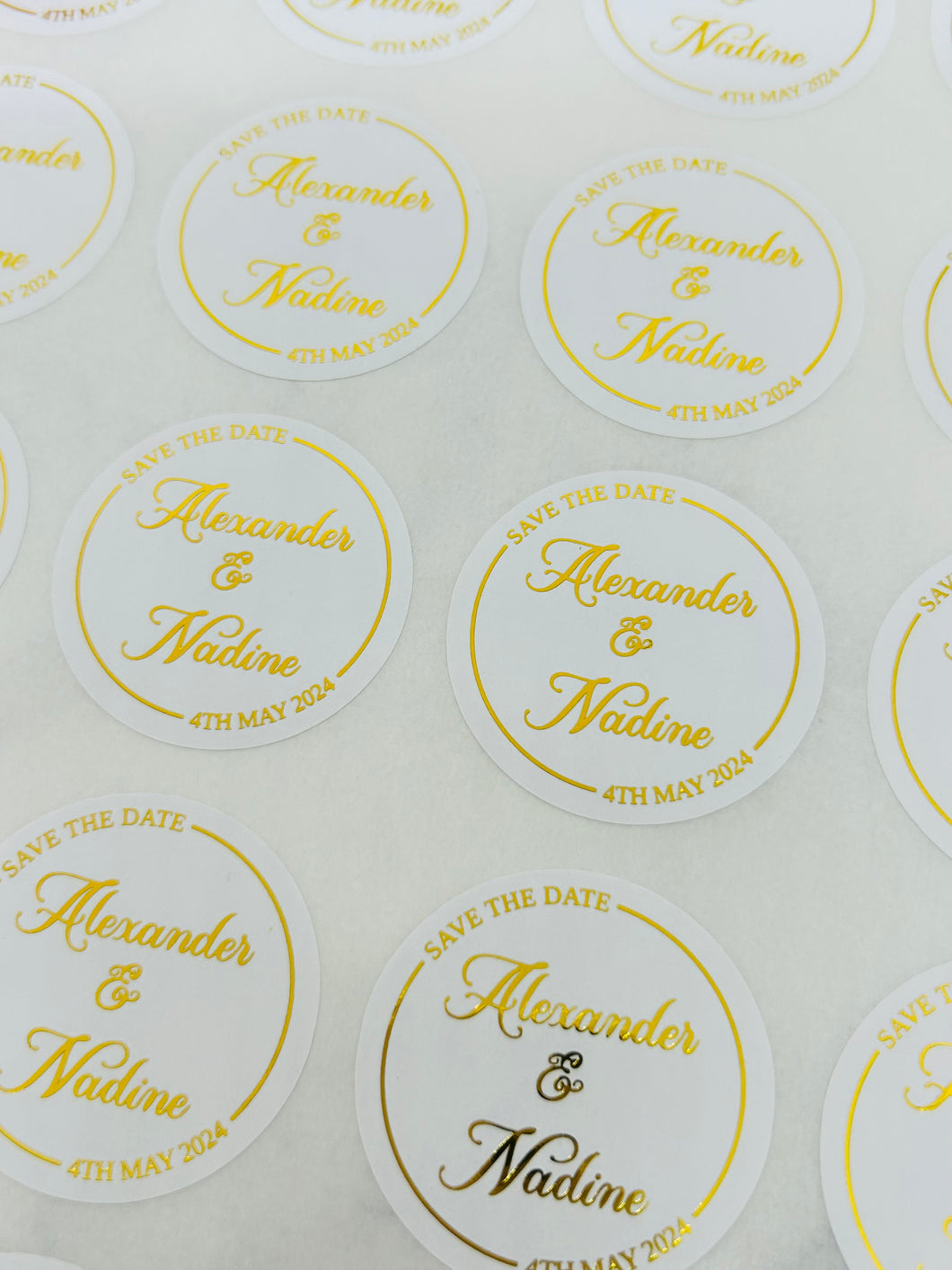 Wedding Stickers Foil - Save the Date