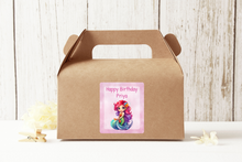 Load image into Gallery viewer, Pink Mermaid Birthday Party Pop Top Stickers
