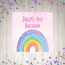 Load image into Gallery viewer, Watercolour Rainbow Birthday Party Stickers
