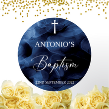 Load image into Gallery viewer, Boys Baptism Stickers - Dark Blue and White
