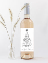 Load image into Gallery viewer, Christmas Wine Labels - Christmas Tree
