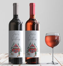Load image into Gallery viewer, Christmas Wine Labels - Season&#39;s Greetings
