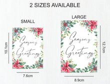 Load image into Gallery viewer, Christmas Wine Labels - Season&#39;s Greetings Wreath

