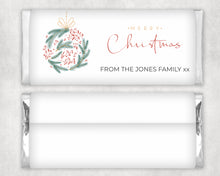 Load image into Gallery viewer, Personalised Christmas Decoration Chocolate Bar Wrapper Sticker
