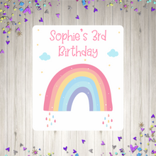 Load image into Gallery viewer, Rainbow Birthday Party Pop Top Stickers
