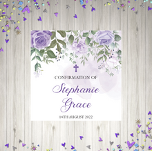 Load image into Gallery viewer, Girls Confirmation Stickers - Purple Florals
