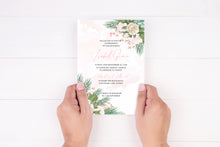 Load image into Gallery viewer, Editable White Flowers Confirmation Invite, Digital Invitation Template, Print at Home
