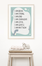 Load image into Gallery viewer, Dinosaur I am Quote Wall Art Print
