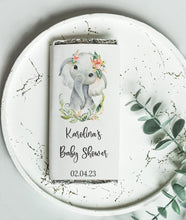 Load image into Gallery viewer, Baby Elephant Baby Shower Chocolate Bar Wrapper Sticker
