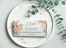 Load image into Gallery viewer, Pink Florals Wedding Chocolate Bars
