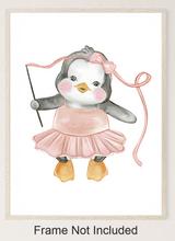 Load image into Gallery viewer, Girls Penguin Nursery Prints Set of 3-Nursery Prints-AnaJosie Designs
