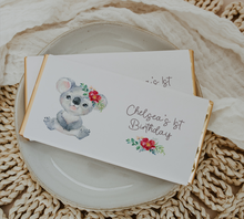 Load image into Gallery viewer, Personalised Koala Chocolate Bar Wrapper Sticker
