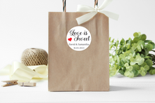 Load image into Gallery viewer, Love is Sweet Wedding Favour Stickers
