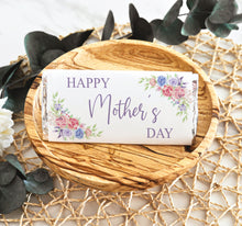Load image into Gallery viewer, Purple Floral Mother&#39;s Day Chocolate Bar Wrapper Sticker
