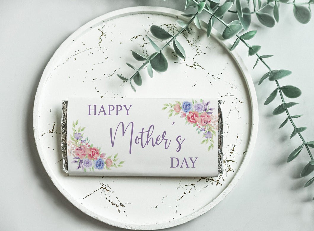 Purple Floral Mother's Day Chocolate Bar