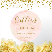 Load image into Gallery viewer, Pink and Gold Bridal Shower Stickers
