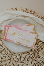 Load image into Gallery viewer, Personalised Pink and Gold Birthday Chocolate Bar Wrapper Sticker
