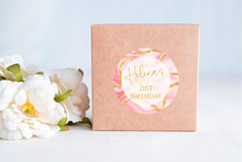 Load image into Gallery viewer, Pink and Gold Birthday Stickers
