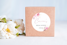 Load image into Gallery viewer, Pink Floral Bridal Shower Stickers
