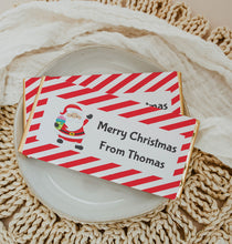 Load image into Gallery viewer, Personalised Santa Claus Chocolate Bar Wrapper Sticker
