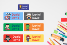 Load image into Gallery viewer, Name Labels - Super Heros Set
